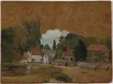 Frederick William Watts, The Village Pond at Bishopstoke