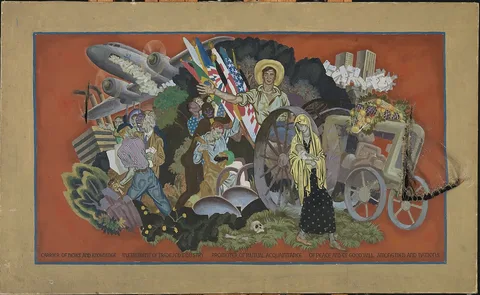 Eugene Savage, (Human Life) (mural study, Washington, D.C. Post Office)