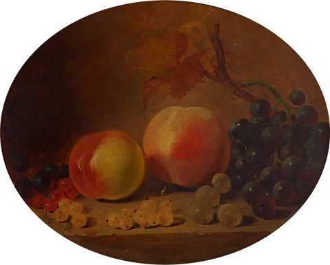 William Duffield, Still Life with Peaches and Grapes
