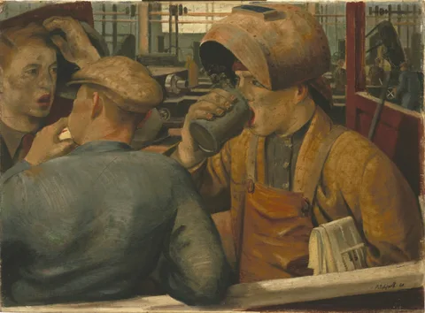 Roland Vivian Pitchforth, Snack Time in a Factory