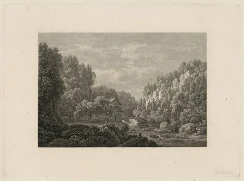 Philipp Veith, The Lochmühle in the Liebethal, in "Saxon Switzerland"