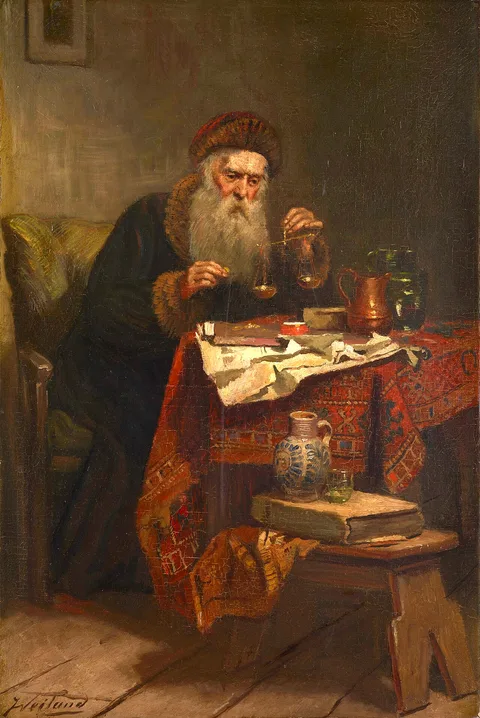 Johannes Weiland, Alchemist with Scale