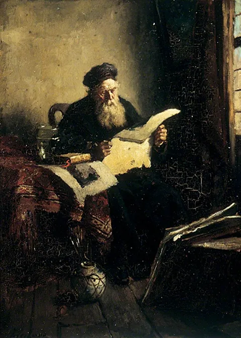 Johannes Weiland, Old Man Reading