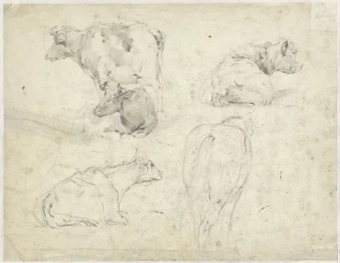 Hendrik Savrij, Studies van koeien en een paard