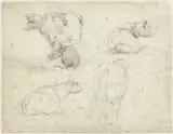 Hendrik Savrij, Studies van koeien en een paard