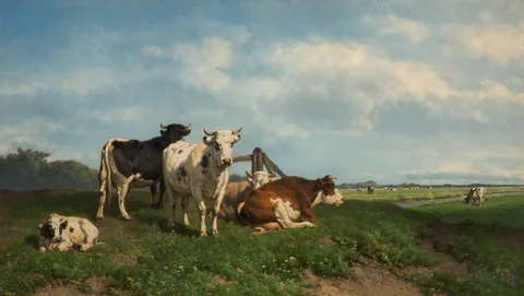 Hendrik Savrij, Cattle in Meadows