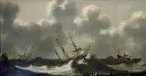 Claes Claesz. Wou, Ships in a gale