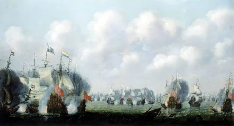 Claes Claesz. Wou, The Battle of Scheveningen, 31 July 1653