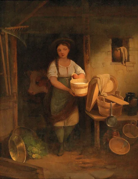 Ignaz Raffalt, Milkmaid in the Barn