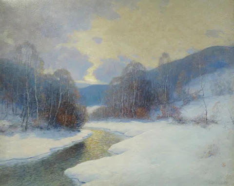 Ernest Albert, Winding Winter Stream