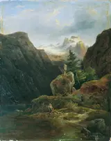 Wilhelm Steinfeld, Vorderer Gosausee against Dachstein