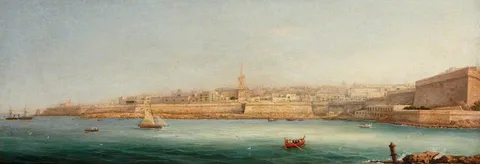 Girolamo Gianni, Valletta from near Manoel Island