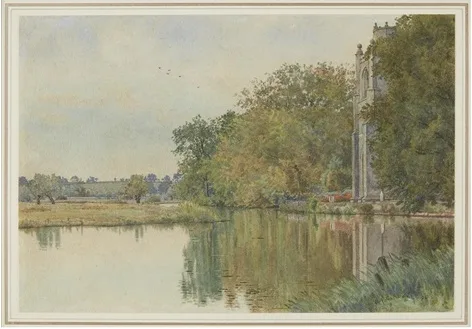 William Fraser Garden, St. James church on the house at hemingford grey, huntingdonshire