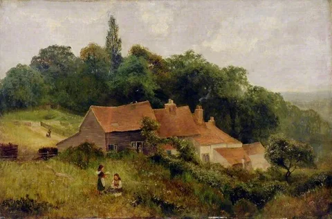 Leopold Rivers, Landscape with Cottages