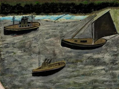 Alfred Wallis, Three Boats Off The Shore