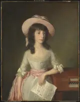 Thomas Hickey, A Girl Leaning against a Piano