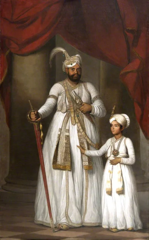 Thomas Hickey, Prince Azim-ud-Daula, Nawab of the Carnatic (1775 - 1819) and his Son Azam Jah (1800 - 1874)