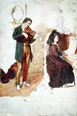 Basil Bradley, William and Mrs Bradley (unfinished sketch)