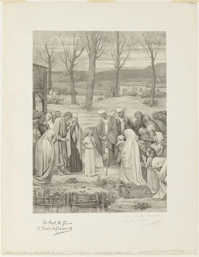 William Thornley, Pastoral Life of Saint Geneviève (center panel)
