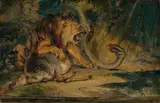 Edwin Henry Landseer, Lion Defending its Prey
