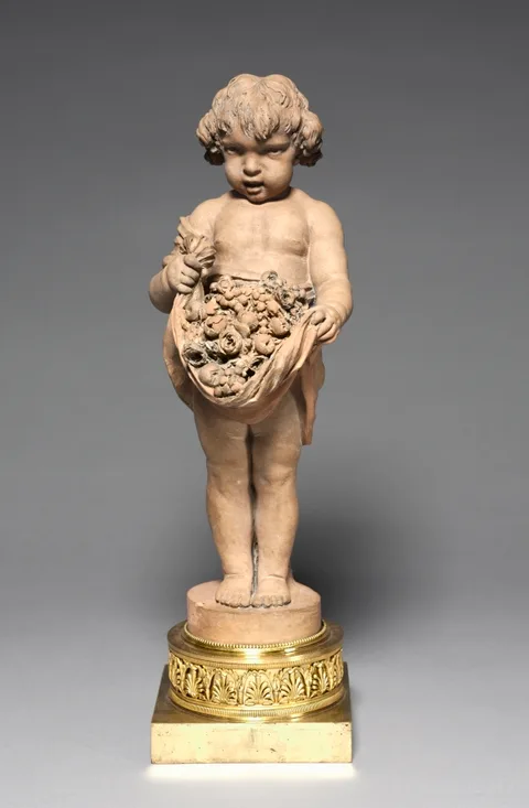 Michel Claude Clodion, Child Carrying Fruit and Flowers