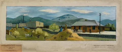 Herman Maril, The Growing Community (mural study, Alta Vista, Virginia Post Office)