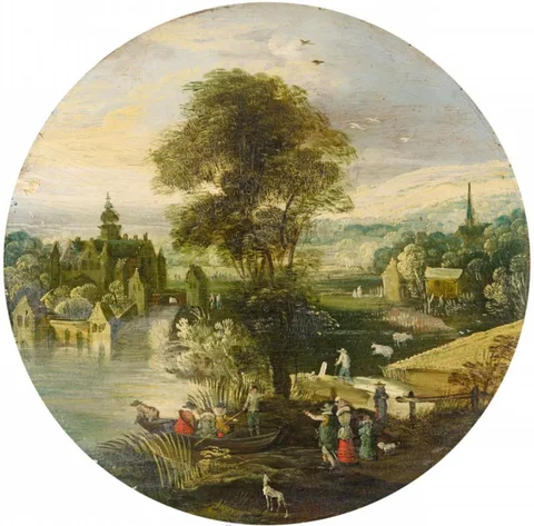 Philippe de Momper, Landscape with water castle