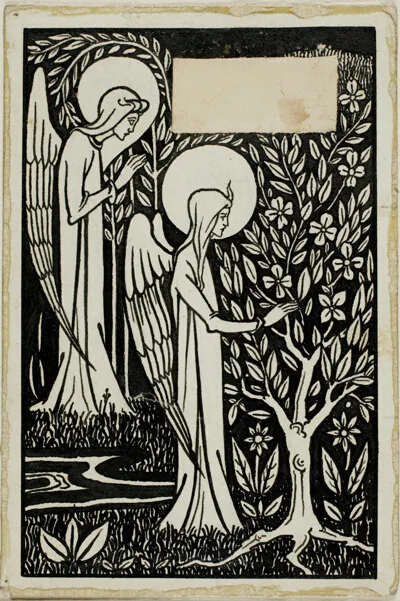 Aubrey Vincent Beardsley, Decorative Study: Two Angels