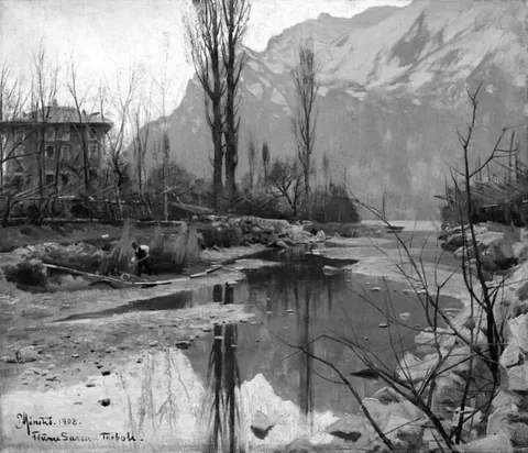 Peder Mork Monsted, Aftenlandskab ved floden Sarca