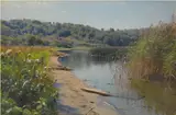 Peder Mork Monsted, Summer Reflections on a  Lake, Silkjeborg
