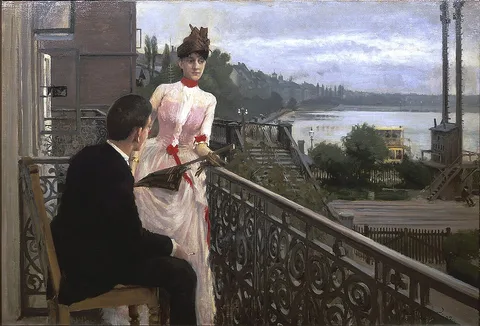 Paul Fischer, View from the artist's balcony, Sortedams Dosseringen