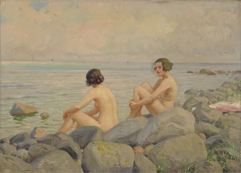 Paul Fischer, Bathing on the Rocks
