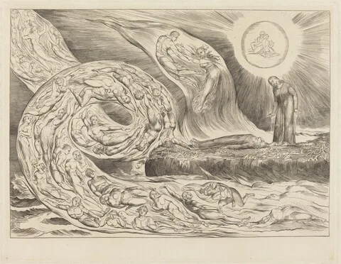 William Blake, The Circle of the Lustful: Paolo and Francesca