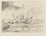 William Blake, The Circle of the Corrupt Officials; the Devils Mauling Each Other
