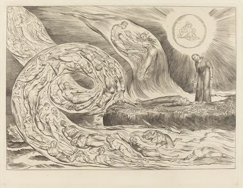 William Blake, The Circle of the Lustful: Paolo and Francesca