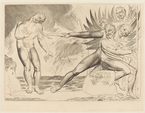 William Blake, The Circle of the Corrupt Officials; the Devils Tormenting Ciampolo