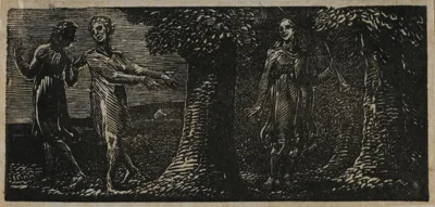 William Blake, Colinet Mocked by Two Boys, from The Pastorals of Virgil