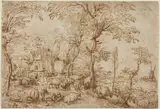 Pieter Brueghel the Elder, Peasants and Cattle near a Farmhouse