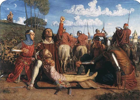 William Holman Hunt, Rienzi vowing to obtain justice for the death of his young brother, slain in a skirmish between the Colonna and the Orsini factions