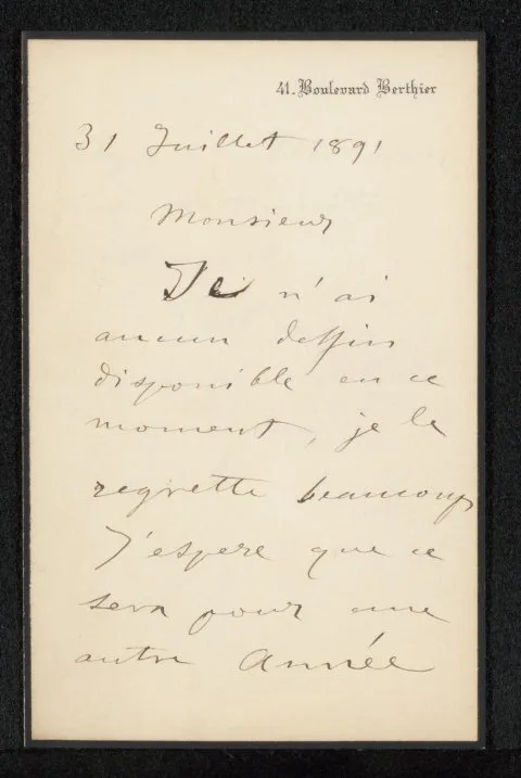 Giovanni Boldini, Brief aan Philip Zilcken