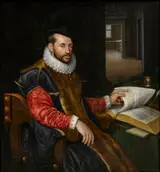 Lavinia Fontana, Portrait of a Sitting Man Leafing Through a Book