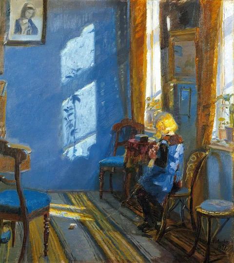 Anna Ancher, Sunlight in the Blue Room