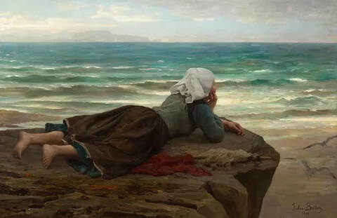 Jules Breton, The Cliff (La Falaise)