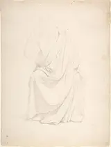 Johann Friedrich Overbeck, A Drapery Study of a Seated Man