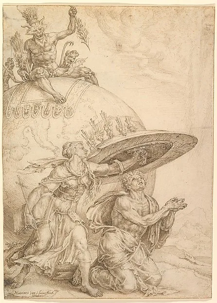 Maarten van Heemskerck, Man Protected by the Shield of Faith