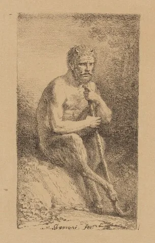 Andrea Appiani, A Satyr Seated in a Landscape