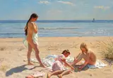 Laurits Tuxen, Summer day at the beach of Skagen