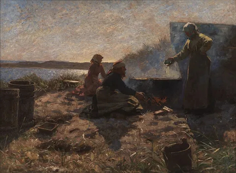 Laurits Tuxen, Boiling Train Oil at Nymindegab, Jutland