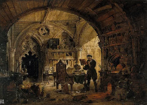 James Nasmyth, An alchemist in his laboratory.