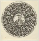 Theodor de Bry, Portrait of the Duke of Alva, from a Series of Tazza Designs